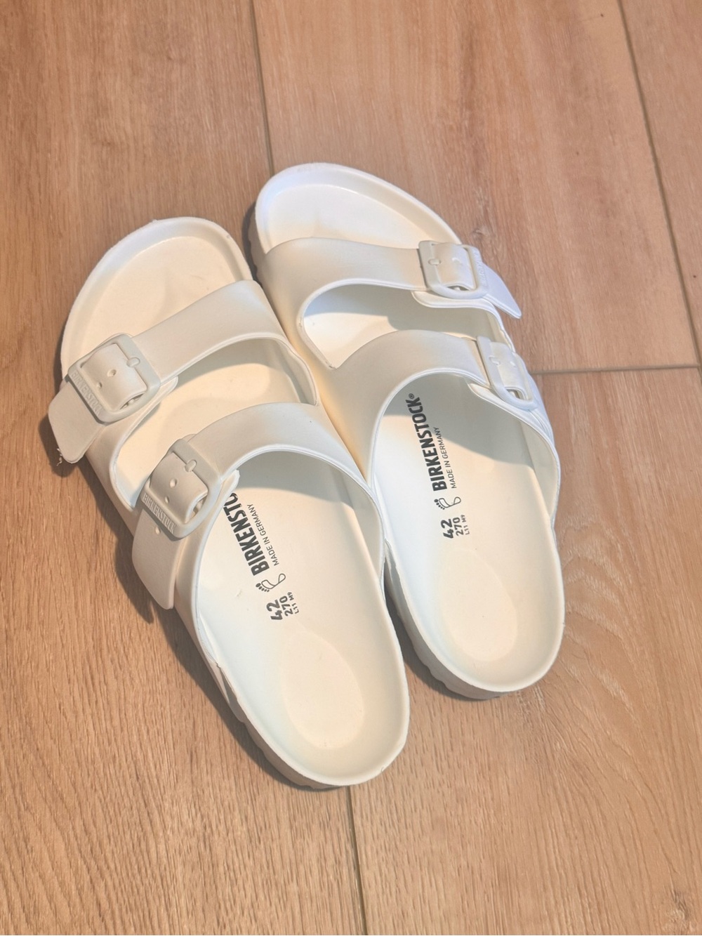 Birkenstock White Two-Strap EVA Men’s Sandals